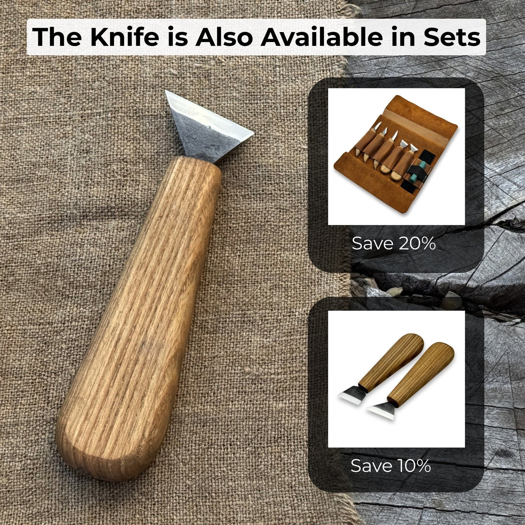 Bevel Edge Carving Knife, 3.5 cm (1.38 inches)