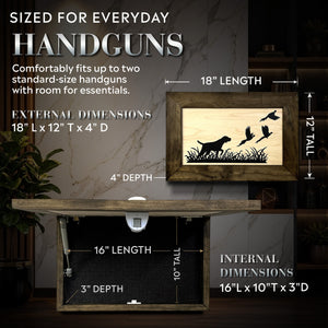 Pointer Dog Pheasant Hunting Concealment Furniture Hidden Gun Storage Concealed Shelf
