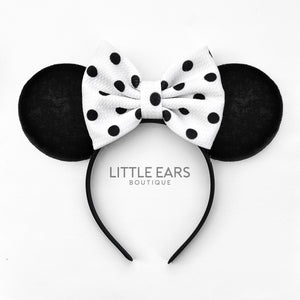 Black Dotted Bow Ears by Little Ears Boutique, travel planning service main product photo
