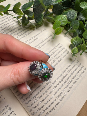 Black Opal Adjustable Ring