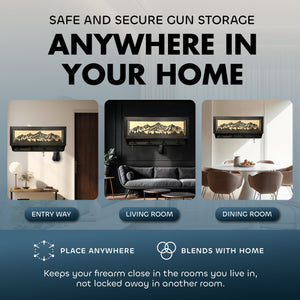 Mountain Scene Concealed Gun Storage Coat, Key, Bag Storage