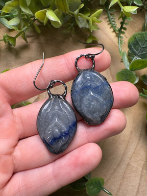 Blue Aventurine Yoni Earrings