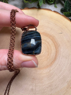 Blue Tigers Eye Necklace