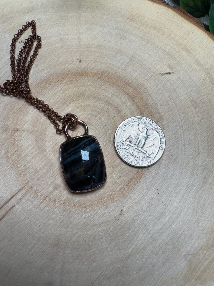 Blue Tigers Eye Necklace