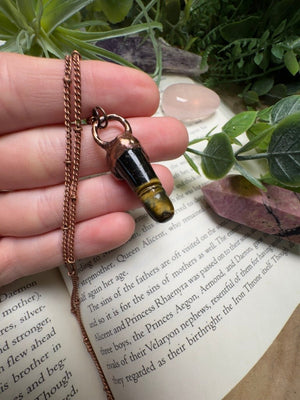 Blue Tigers Eye Penis Necklace
