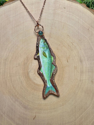 Bluefish and Green Aventurine Necklace