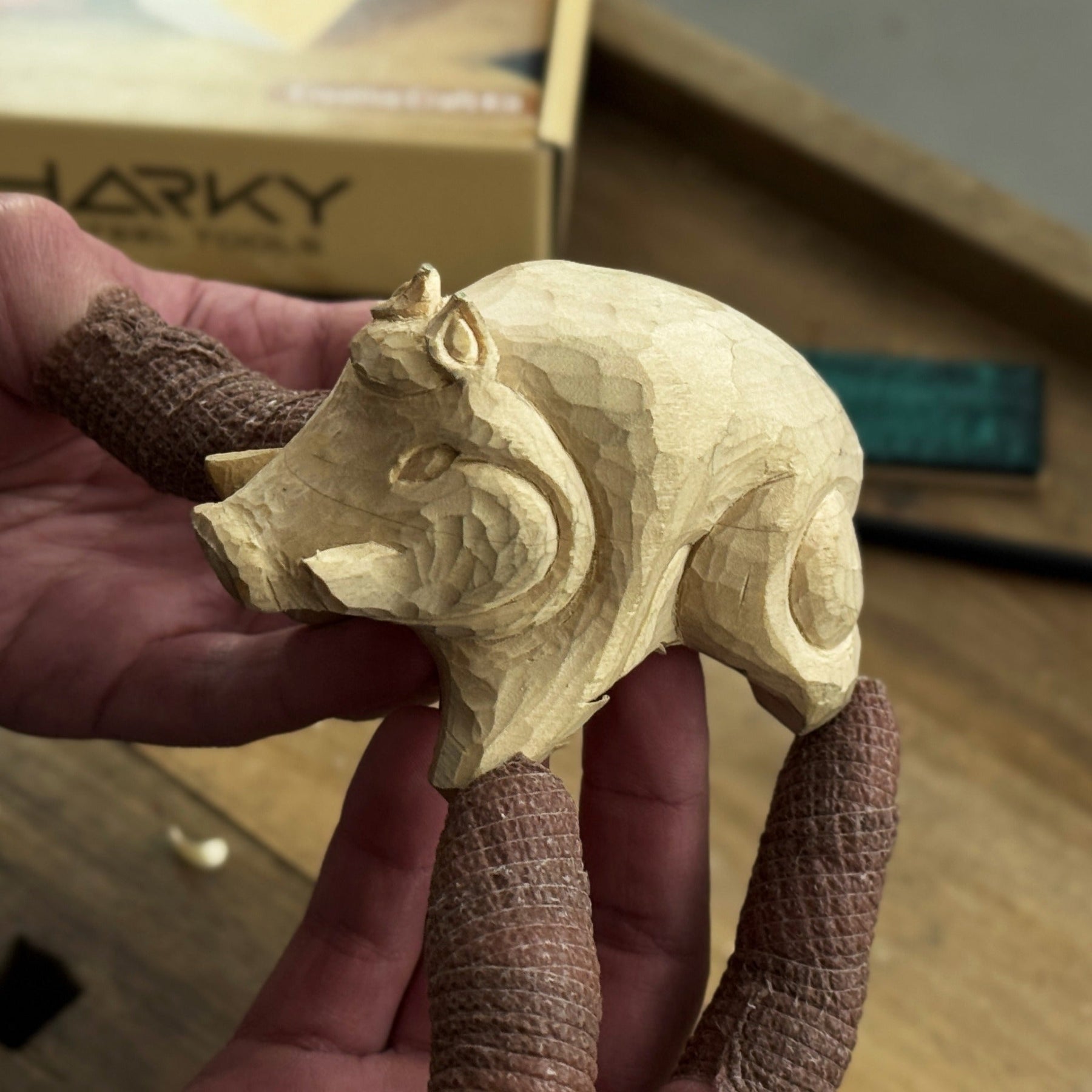 Boar Carving Kit - Complete Starter Whittling Kit for Beginners, Adults, Teens, and Kids