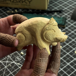 Boar Carving Kit - Complete Starter Whittling Kit for Beginners, Adults, Teens, and Kids