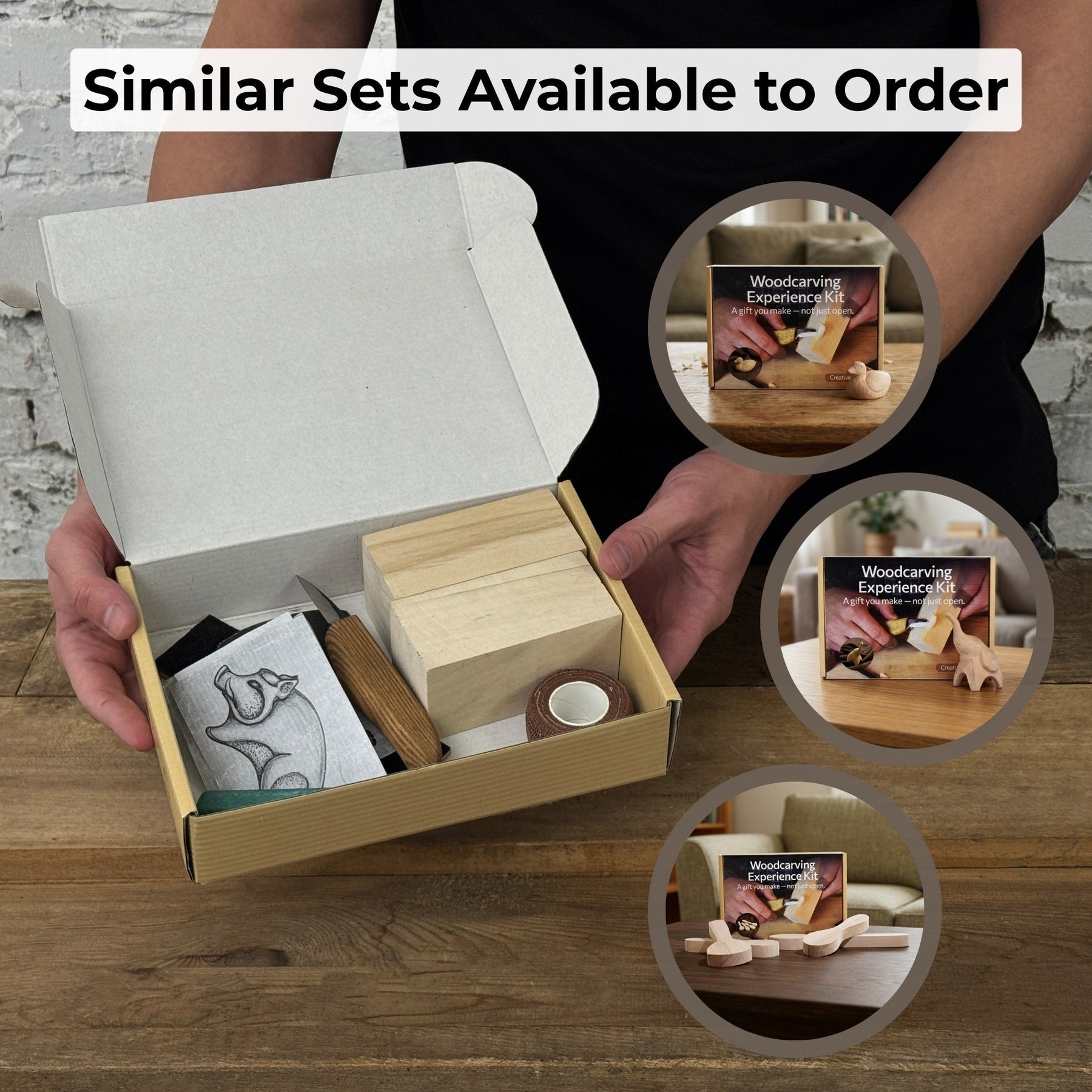 Boar Carving Kit - Complete Starter Whittling Kit for Beginners, Adults, Teens, and Kids