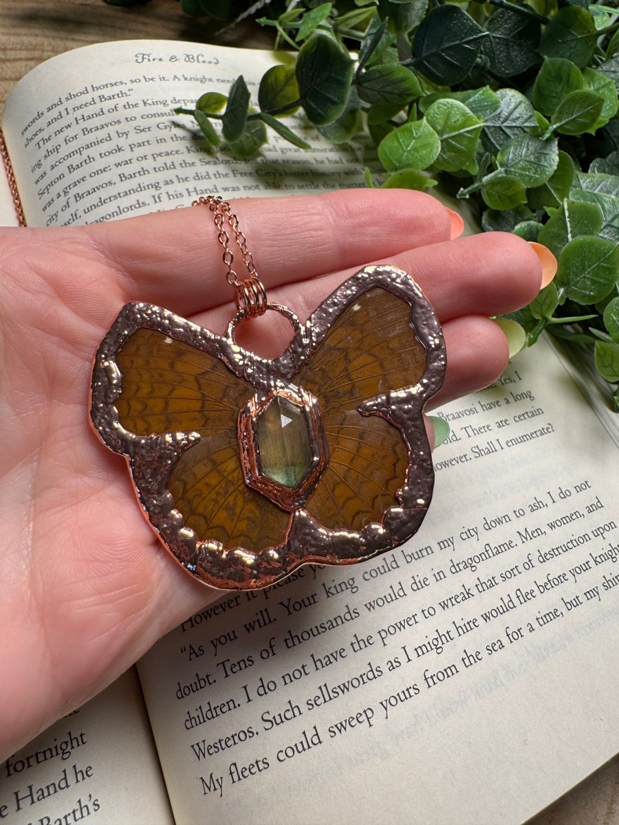 Butterfly and Fluorite Necklace