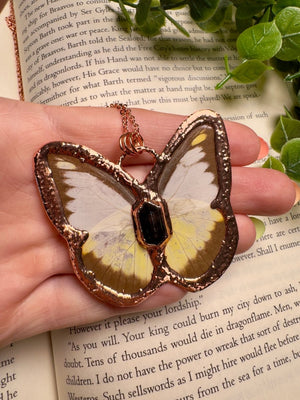 Butterfly and Hypersthene Necklace