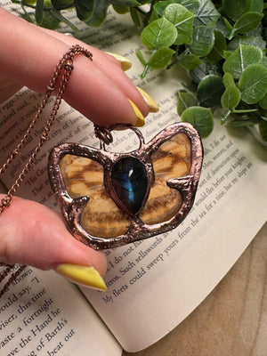 Butterfly and Labradorite Necklace