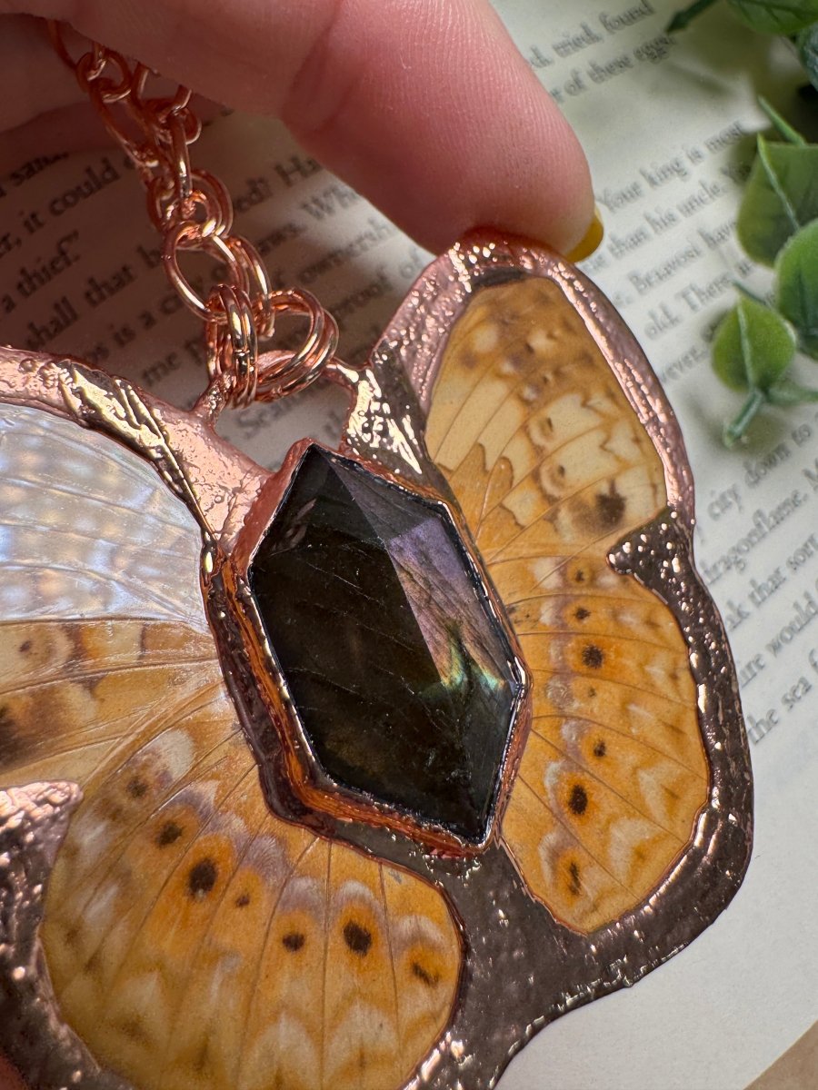 Butterfly and Labradorite Necklace