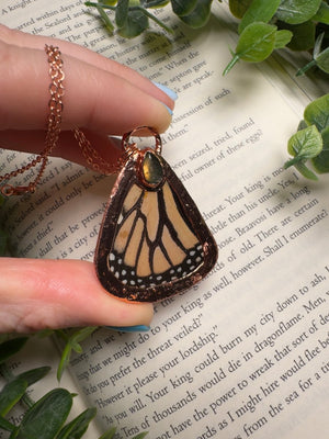 Butterfly Wing and Labradorite Necklace