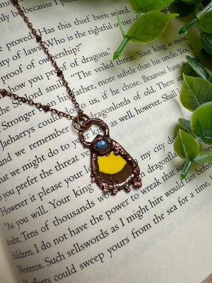 Butterfly Wing and Labradorite Necklace