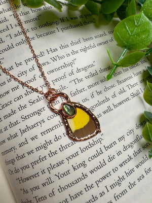 Butterfly Wing and Labradorite Necklace