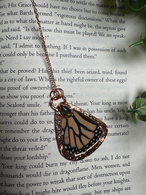 Butterfly Wing and Labradorite Necklace