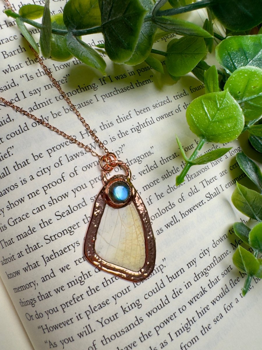 Butterfly Wing and Labradorite Necklace