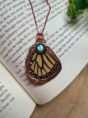 Butterfly Wing and Labradorite Necklace