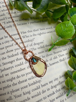 Butterfly Wing and Labradorite Necklace