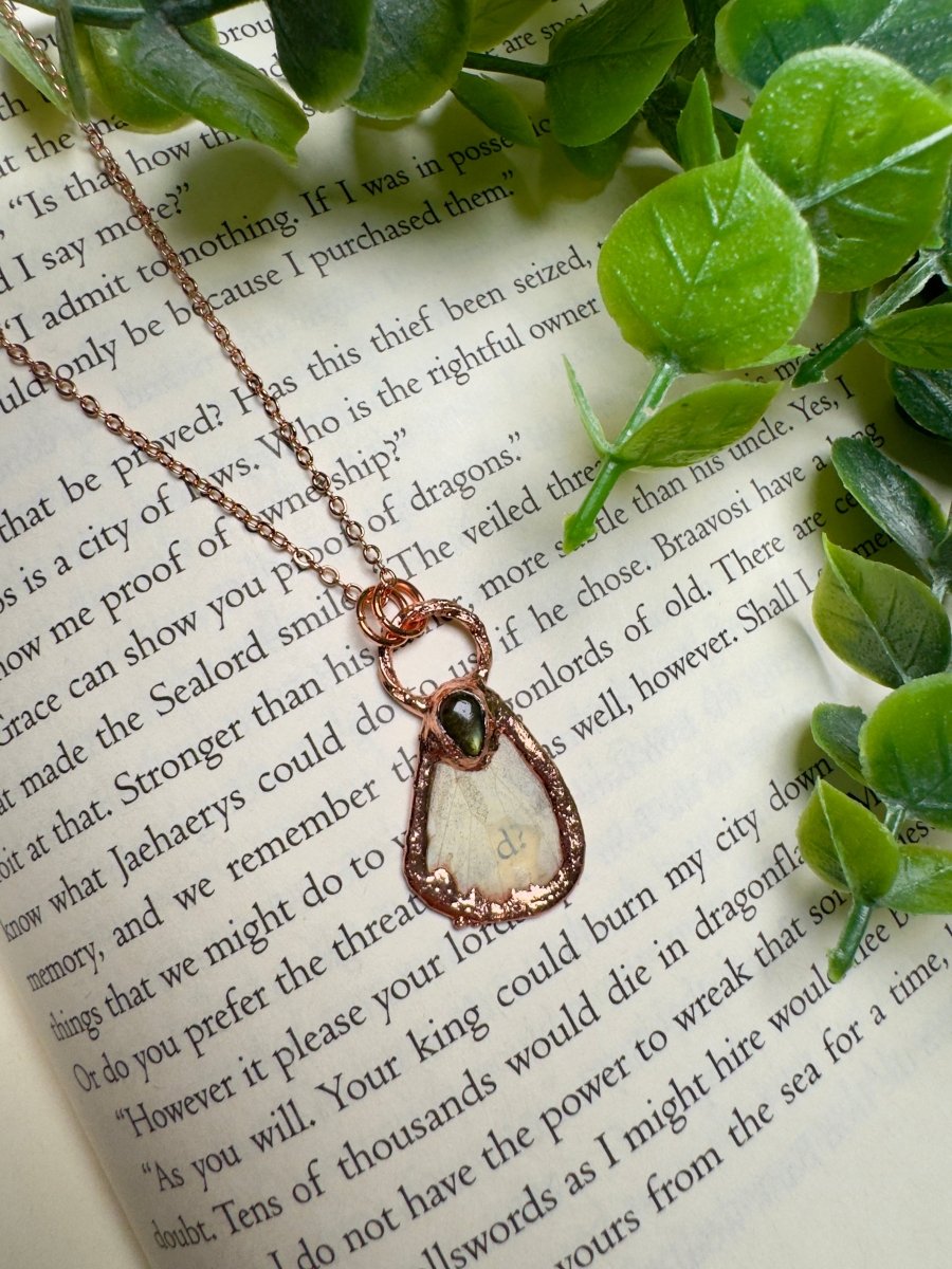 Butterfly Wing and Labradorite Necklace