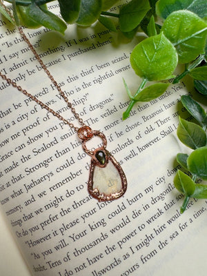 Butterfly Wing and Labradorite Necklace