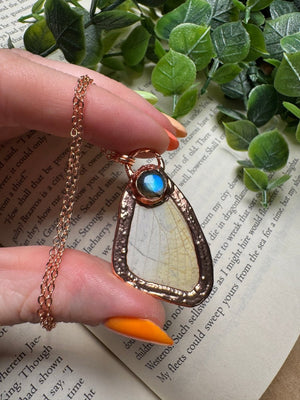 Butterfly Wing and Labradorite Necklace