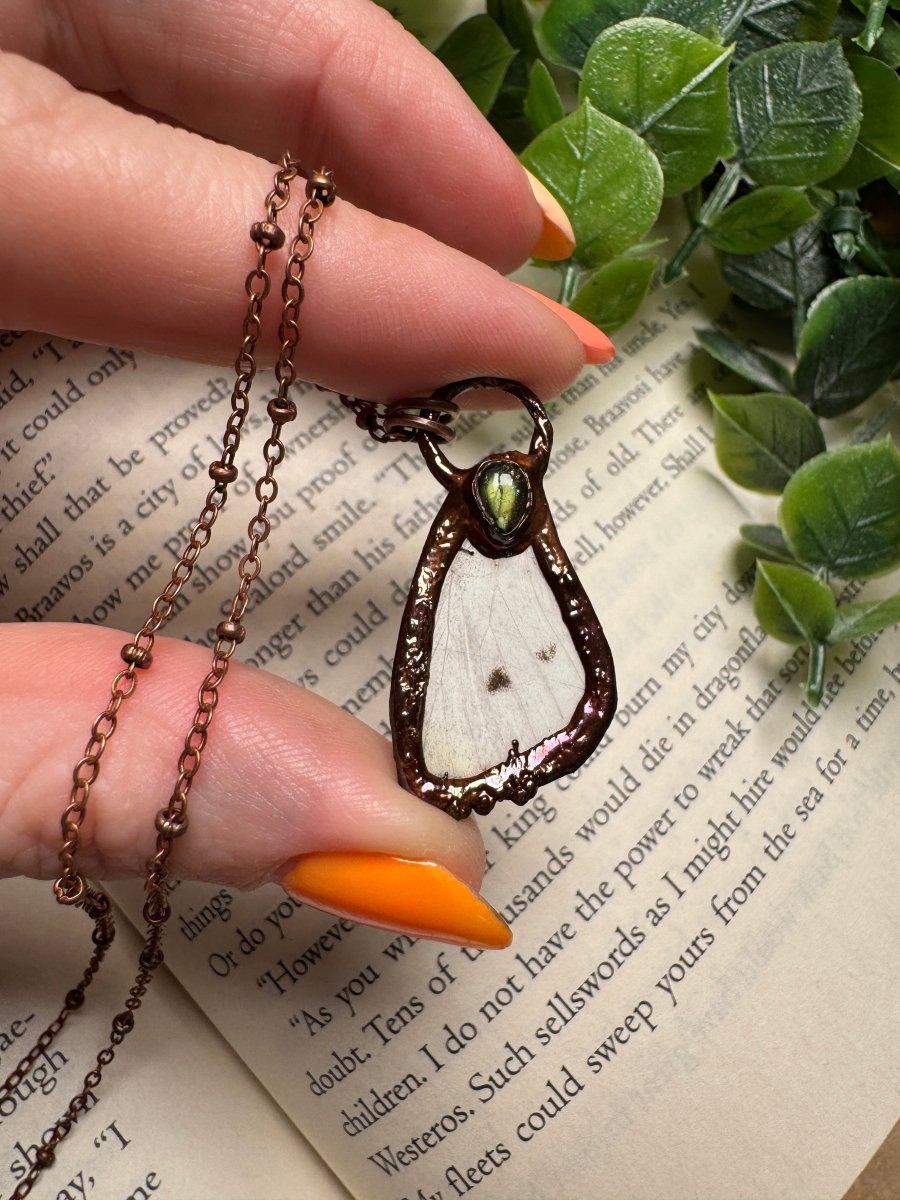 Butterfly Wing and Labradorite Necklace