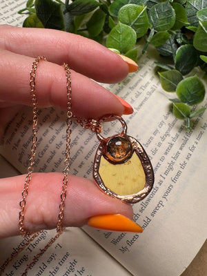 Butterfly Wing and Sunstone Necklace
