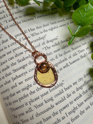 Butterfly Wing and Sunstone Necklace