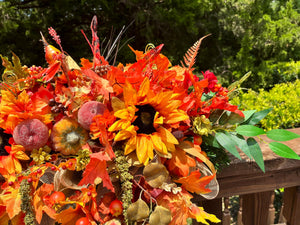 Fall Sunflower Pumpkin Centerpiece | Autumn Arrangement by Bouge Creations, view 5