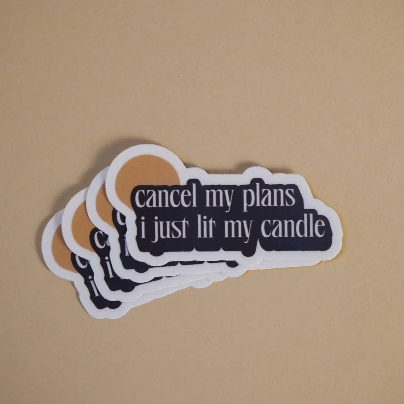 cancel plans sticker gold + ivy