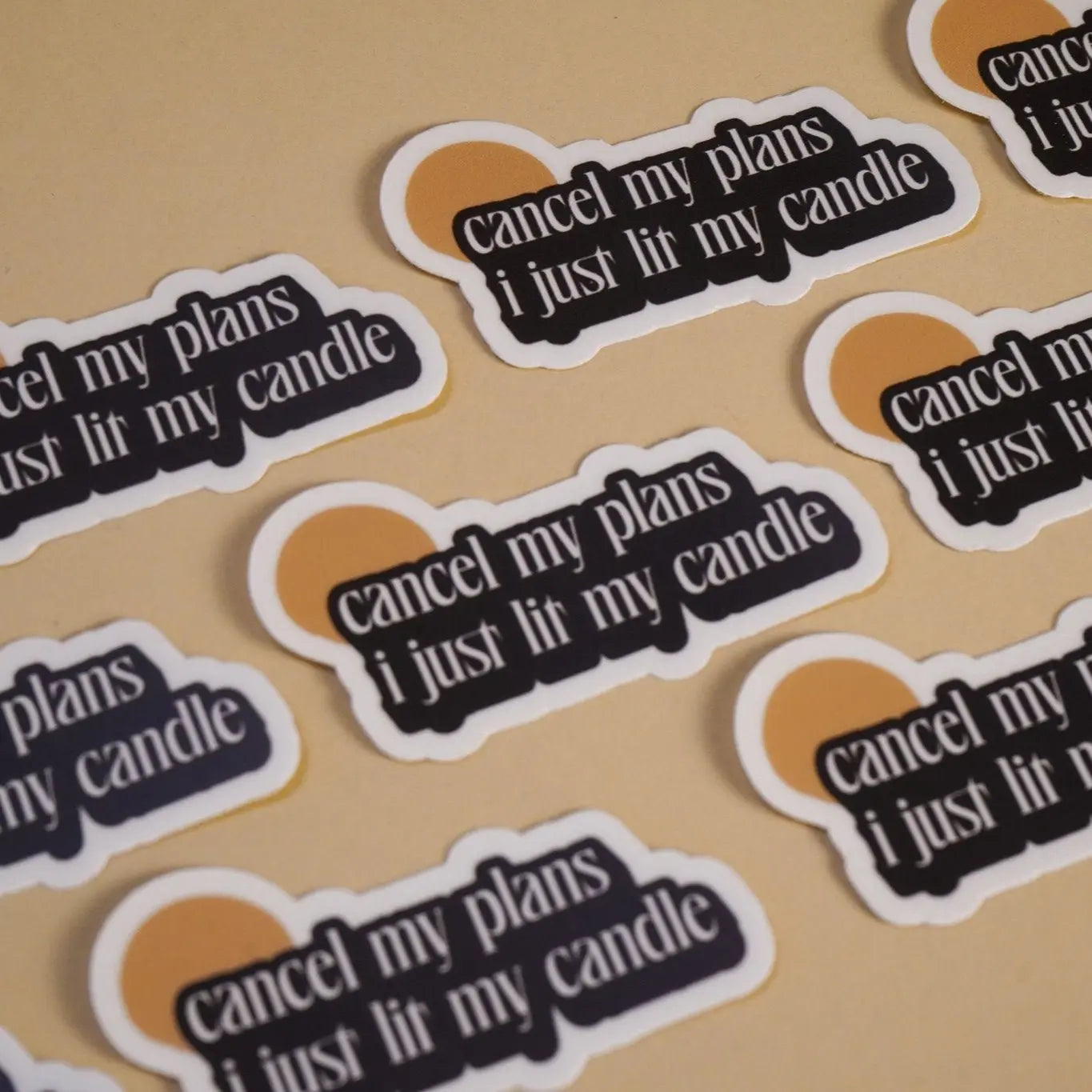 cancel plans sticker gold + ivy