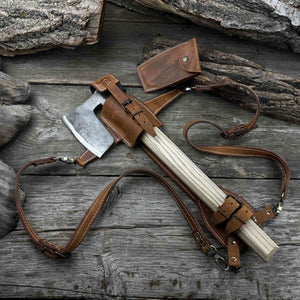 Carpenter’s Axe with Leather Shoulder Sheath, 0.84 kg (1.85 lb)