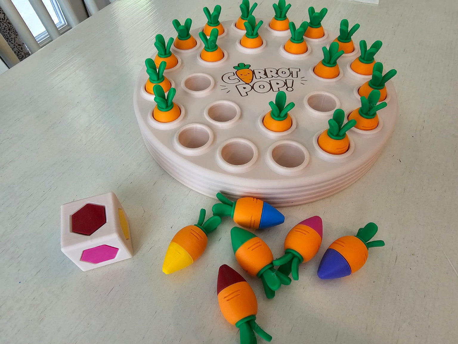 Carrot Pop Memory Game by The Tween Space, 3D printed toy detail photo 6