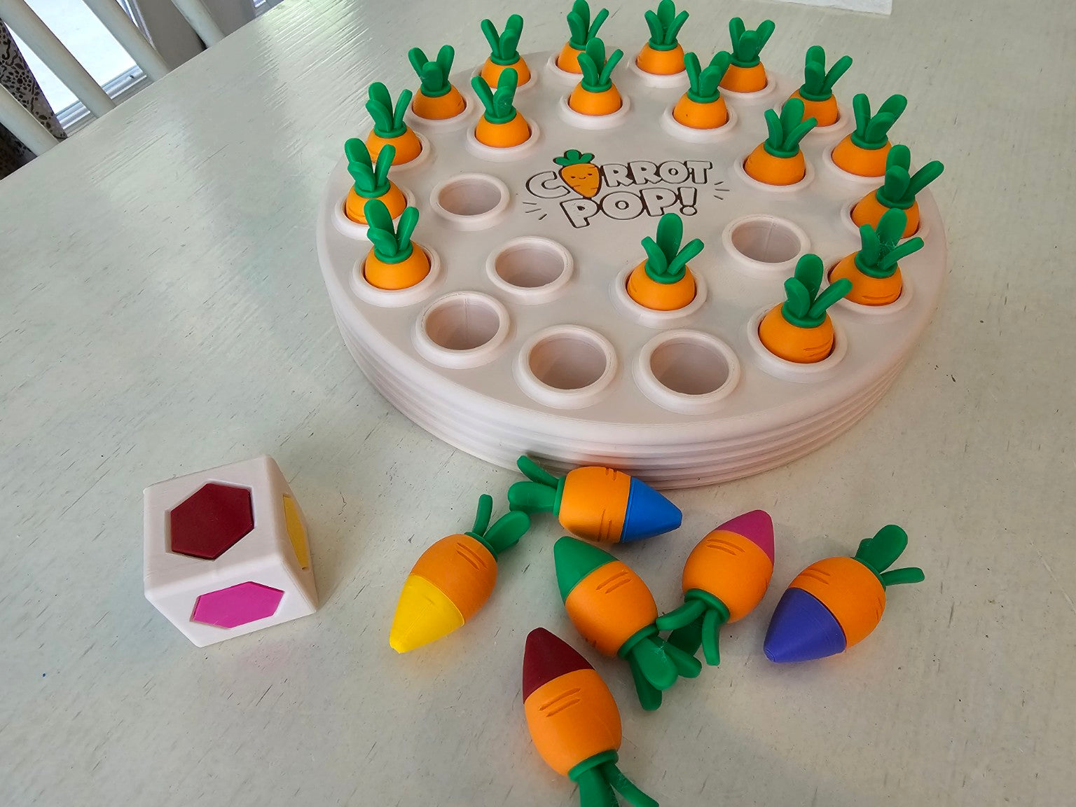 Carrot Pop Memory Game by The Tween Space, 3D printed toy detail photo 7