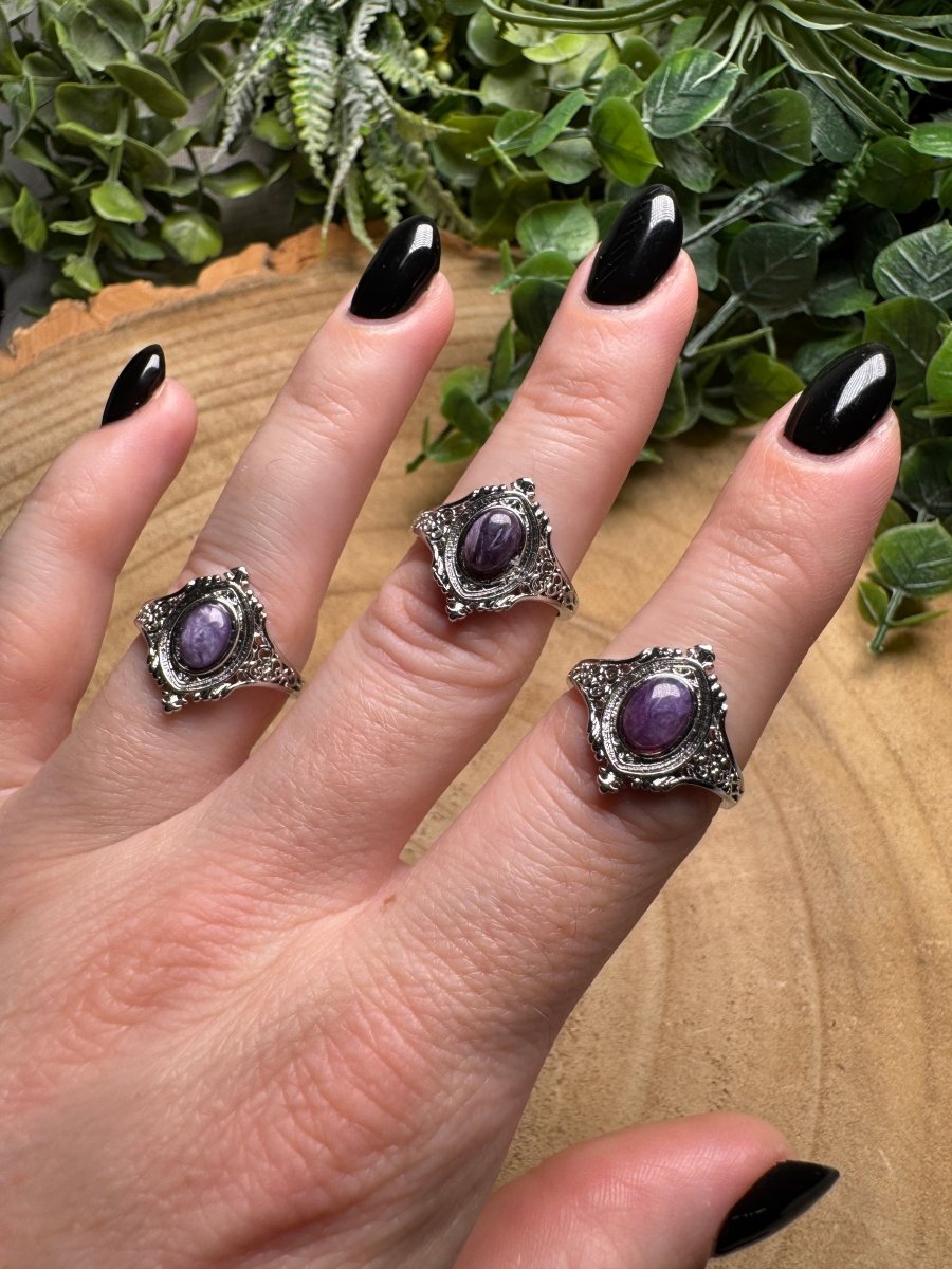 Charoite Ring Adjustable