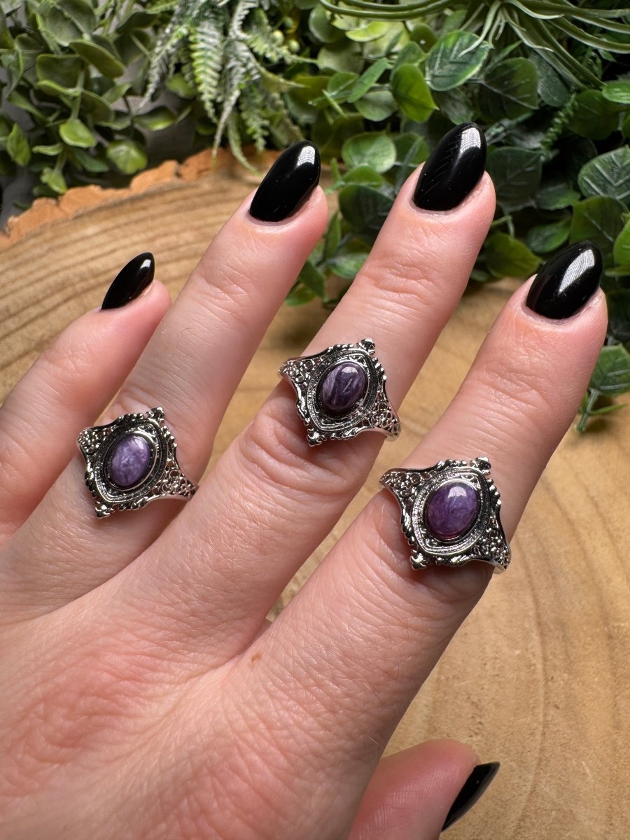 Charoite Ring Adjustable
