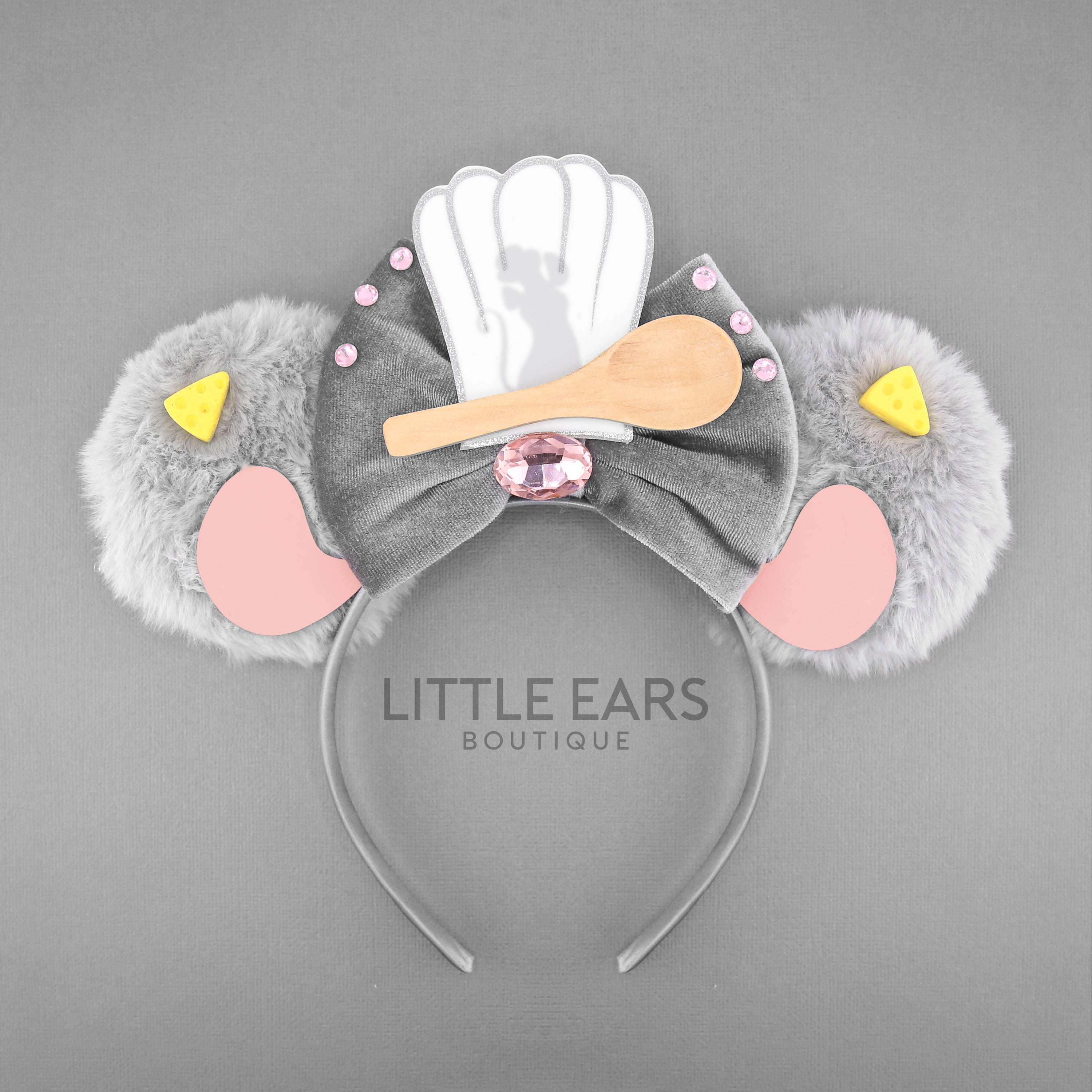 Chef Remy fur handmade theme park ears by Little Ears Boutique