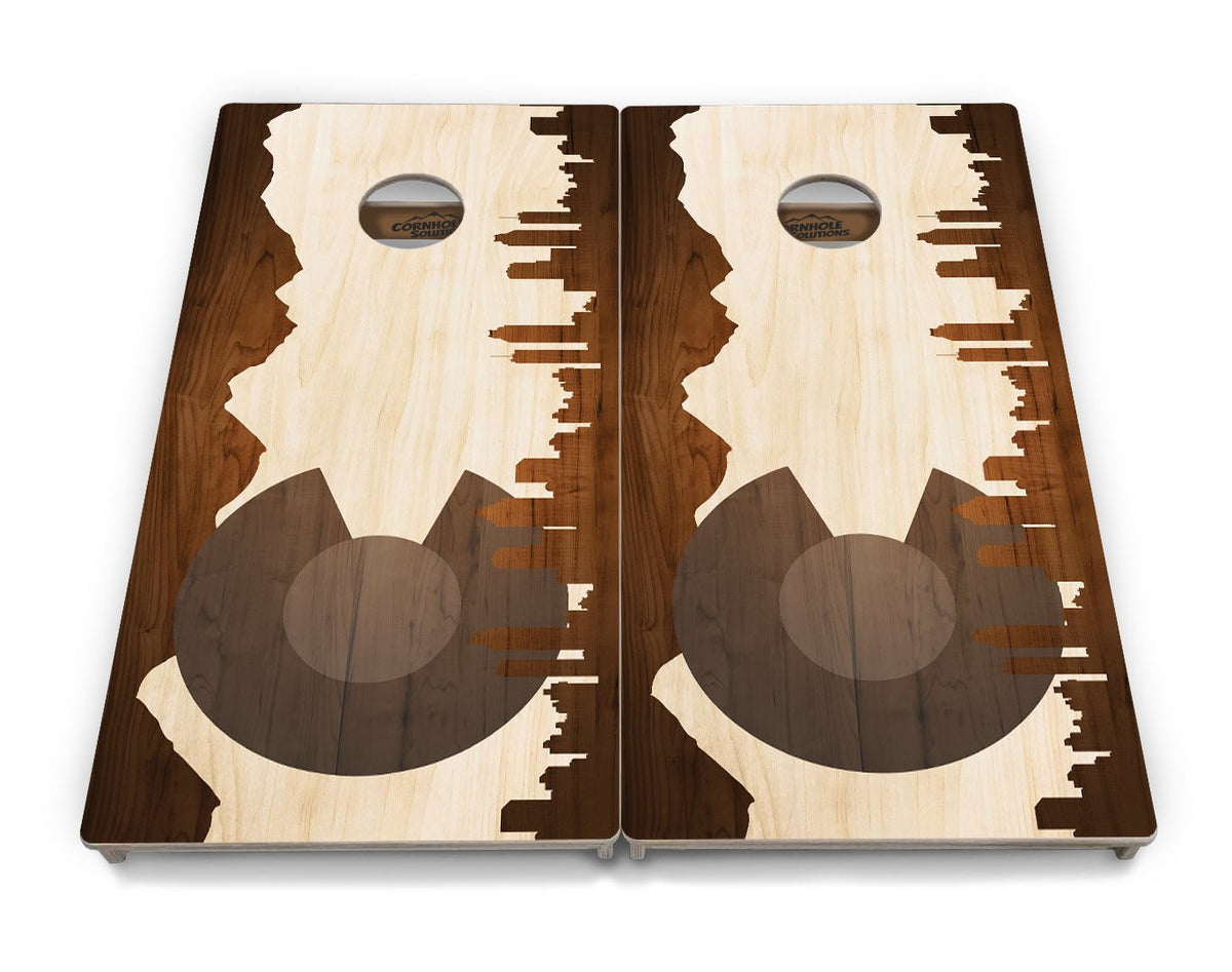 Colorado Natural Skyline Cornhole Boards – Tournament Series