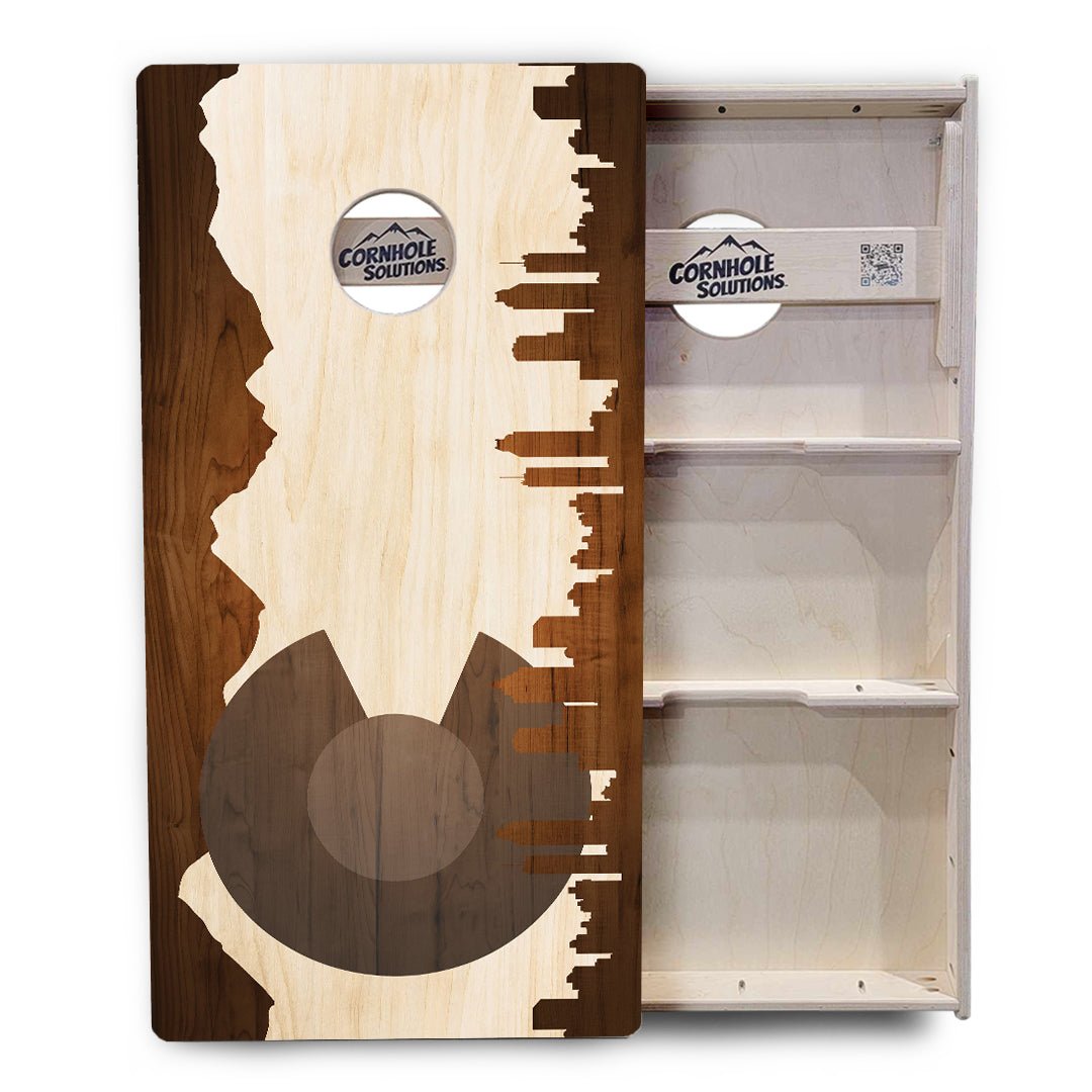 Colorado Natural Skyline Cornhole Boards – Tournament Series