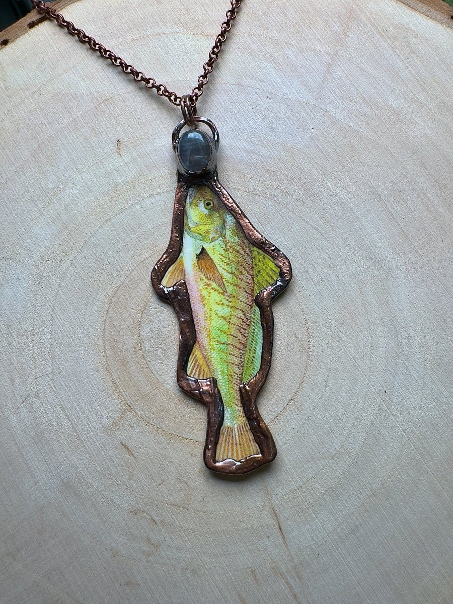 Croaker and Rose Quartz Necklace