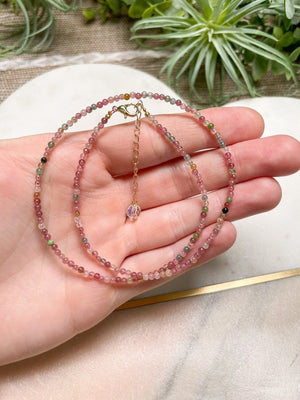 Crystal Beaded Choker Necklace