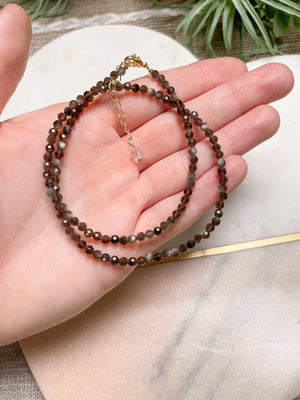 Crystal Beaded Choker Necklace