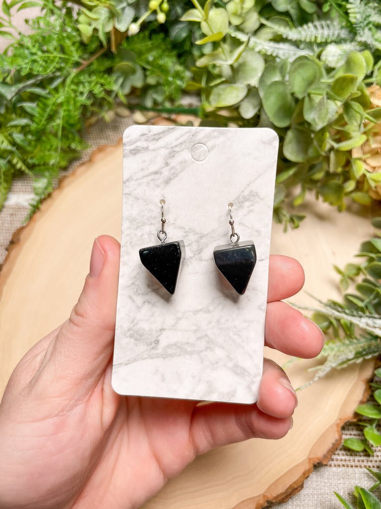 Crystal Pyramid Earrings