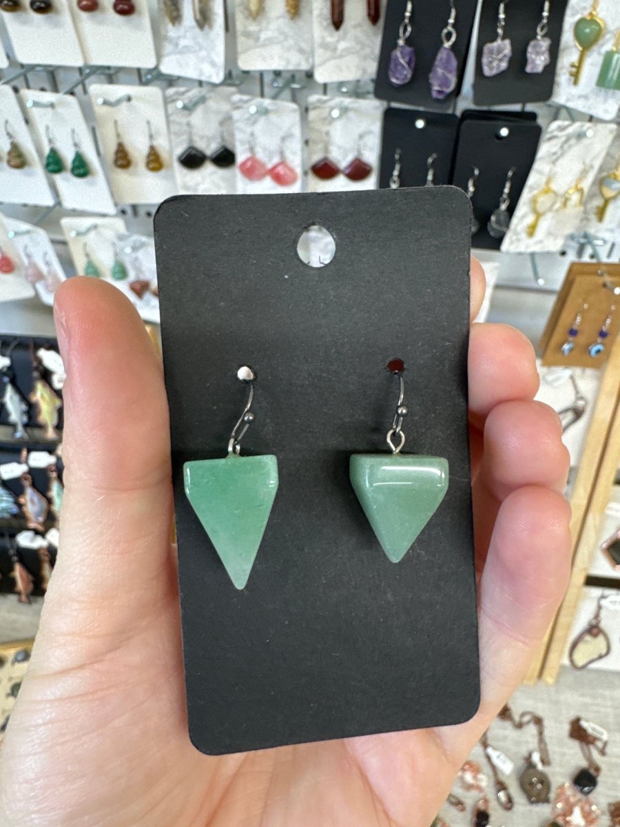 Crystal Pyramid Earrings