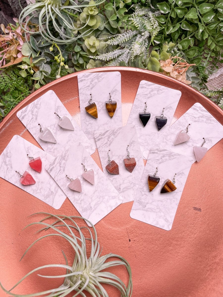 Crystal Pyramid Earrings