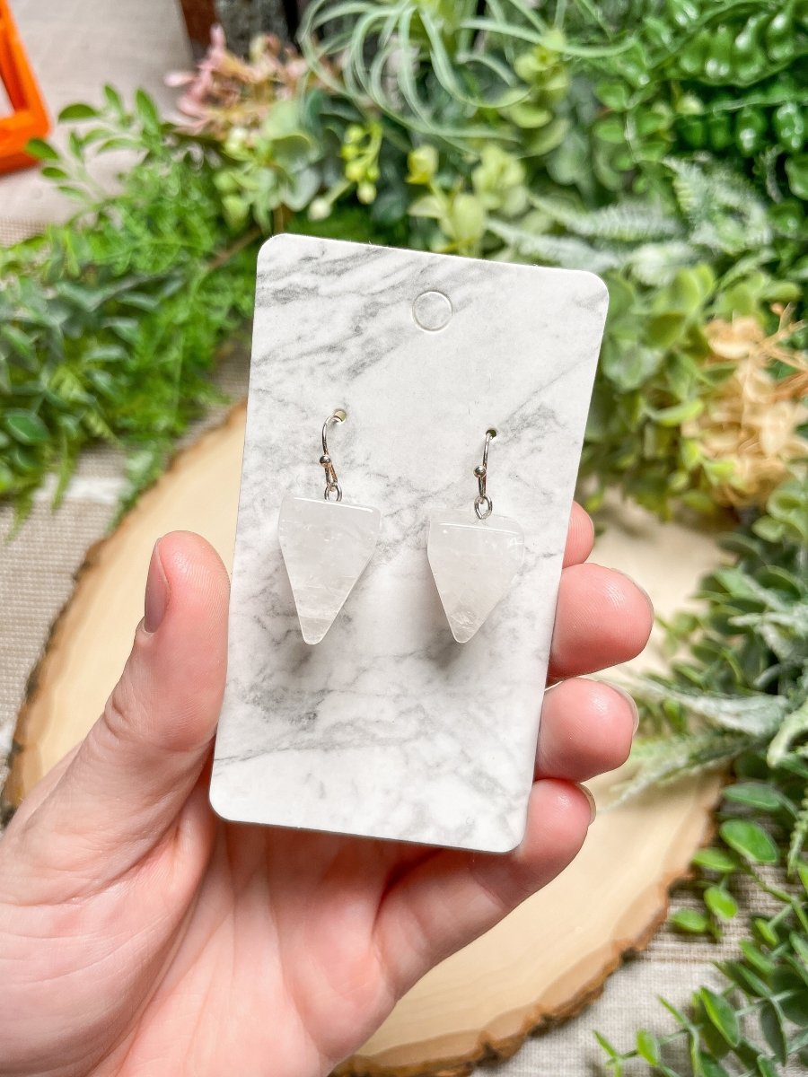 Crystal Pyramid Earrings