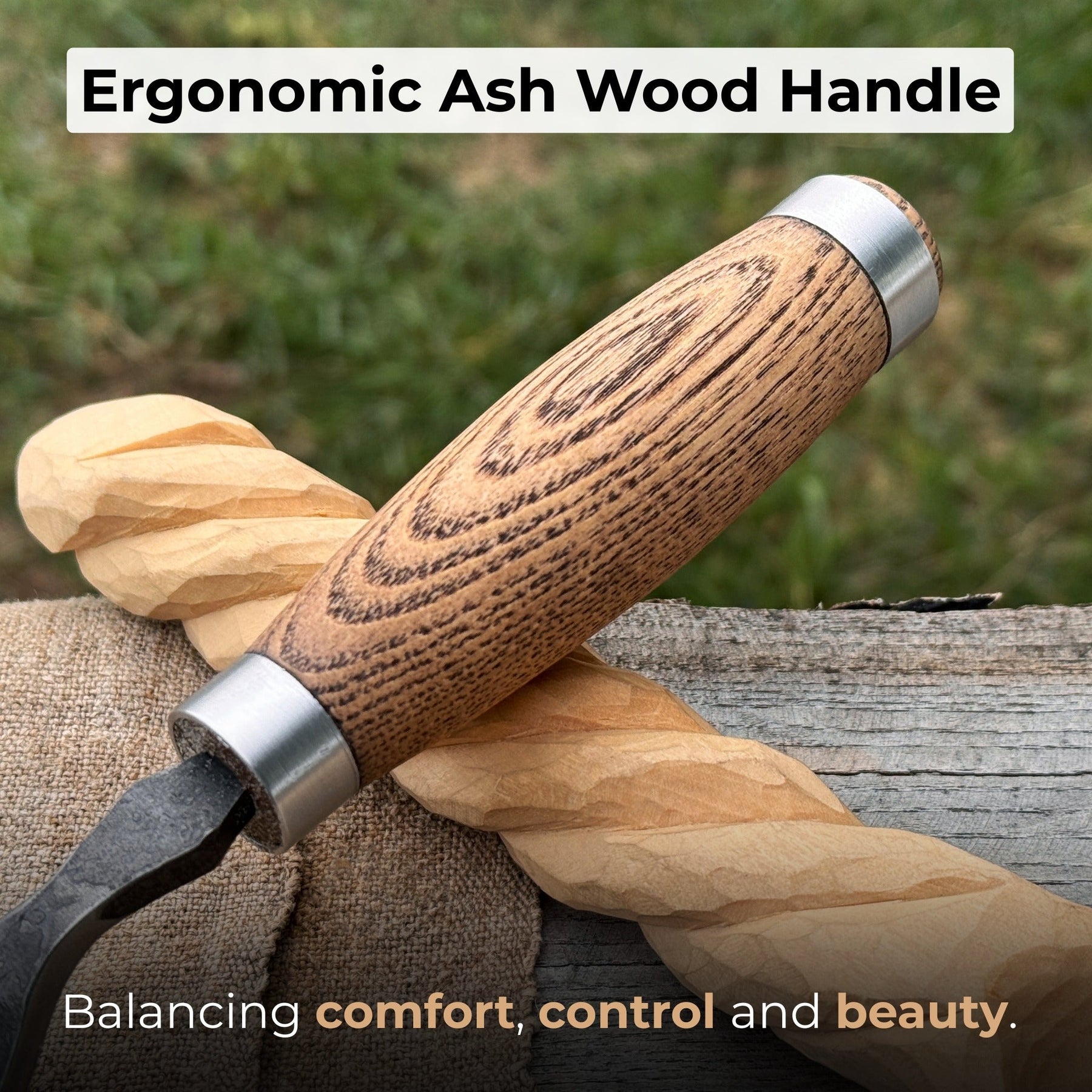 Curved Bowl Gouge, 10 - 45 mm (0.4 - 1.8 inches)