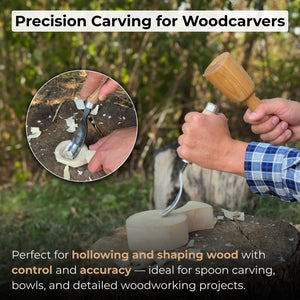 Curved Bowl Gouge, 10 - 45 mm (0.4 - 1.8 inches)